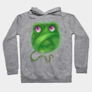 Green Chibi Frog Yarn Hoodie